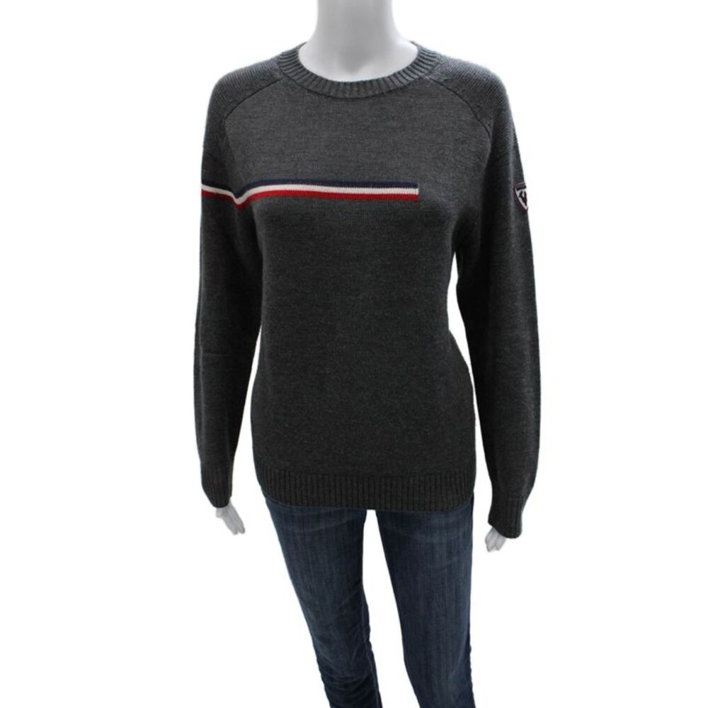 Rossignol Women Merino Wool Pullover Sweater Gray Size L